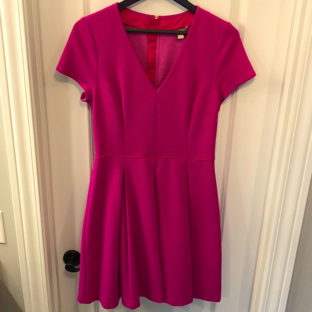Banana Republic Fuschia fit and flare dress